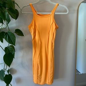 Orange cocktail dress